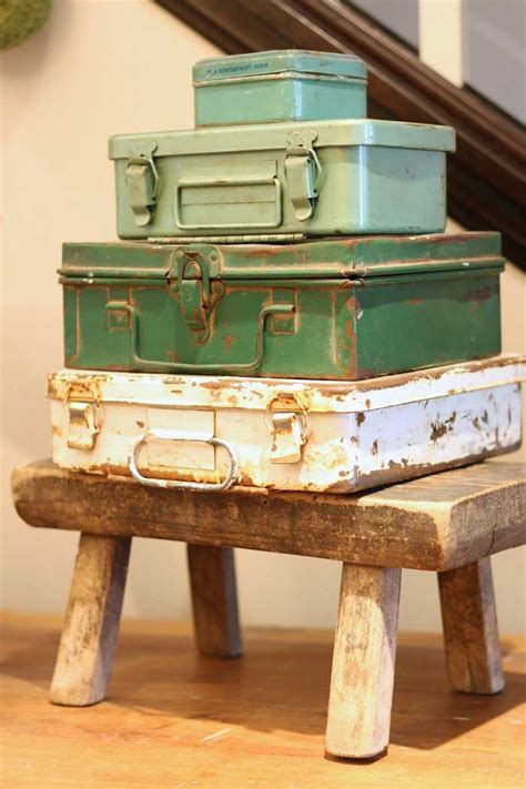 repurpose metal tool boxes|old tool box decorating ideas.